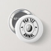 Badge Rond 5 Cm Par-Tee Animal amusant golf papa Gift Golf (Devant & derrière)