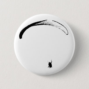 Badge Rond 5 Cm Parachute noir et blanc - boutons