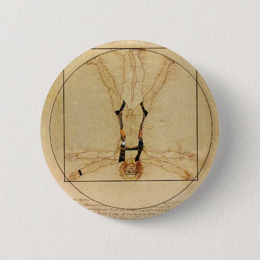 Badge Rond 5 Cm parachutisme de da Vinci (Devant)
