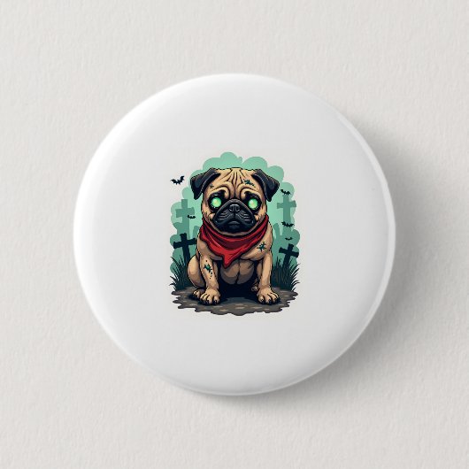 Badge Rond 5 Cm Parade de Carlin Zombie (Devant)
