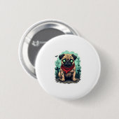 Badge Rond 5 Cm Parade de Carlin Zombie (Devant & derrière)