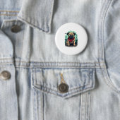 Badge Rond 5 Cm Parade de Carlin Zombie (En situation)