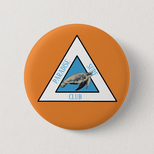 Badge Rond 5 Cm Paradise Surf Club (Devant)