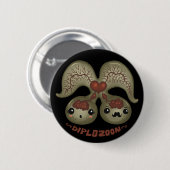 Badge Rond 5 Cm Paradoxum de Diplozoon (Devant & derrière)