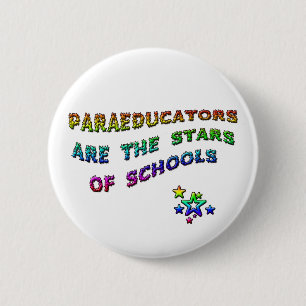 BADGE ROND 5 CM PARAEDUCATORS SONT LES ÉTOILES DES ÉCOLES