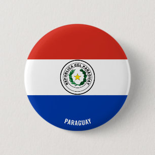 Badge Rond 5 Cm Paraguay Drapeau charmant patriotique