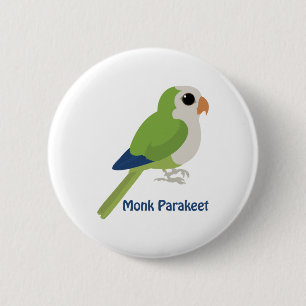 Badge Rond 5 Cm Parakeet moine mignonne