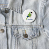 Badge Rond 5 Cm Parakeet moine mignonne (En situation)