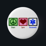 Badge Rond 5 Cm Paramètre Peace Love<br><div class="desc">Joli cadeau EMT.</div>