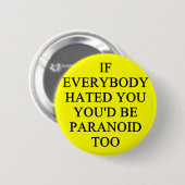 BADGE ROND 5 CM PARANOÏDE (Devant & derrière)