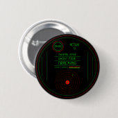 Badge Rond 5 Cm Paranormal Ghost Tracker Radar Scanner Display Art (Devant & derrière)