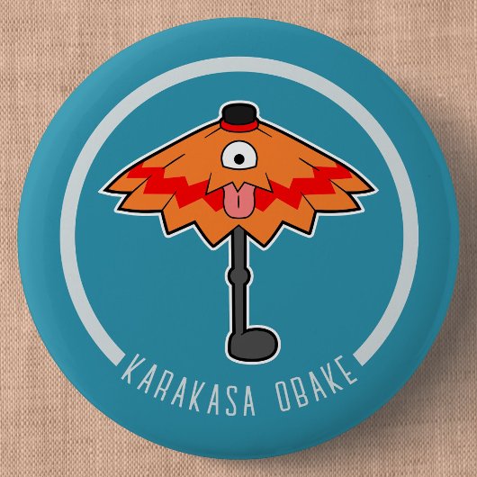 Badge Rond 5 Cm Parapluie de dessin mignon Fantôme | Yokai japonai