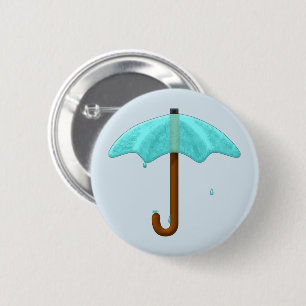 Badge Rond 5 Cm Parapluie d'eau