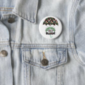 Badge Rond 5 Cm Parapluie Idea Bloom (En situation)