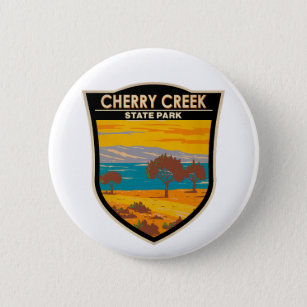 Badge Rond 5 Cm Parc d'état de Cherry Creek Colorado Vintage