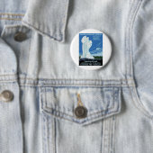 Badge Rond 5 Cm Parc en pierre jaune - vieux geyser fidèle (En situation)
