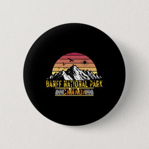 Badge Rond 5 Cm Parc national de Banff Alberta Canada Camping Rand