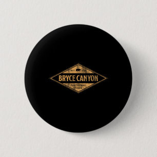 Badge Rond 5 Cm Parc national de Bryce Canyon Ours Rétro Hommes Fe