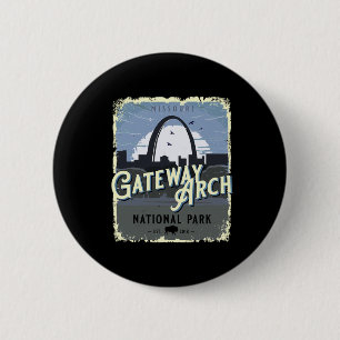 Badge Rond 5 Cm Parc national de Gateway Arch Voyage vacances vint