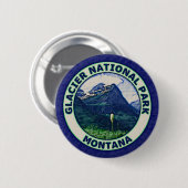Badge Rond 5 Cm Parc national de glacier (Devant & derrière)
