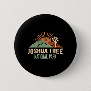 Badge Rond 5 Cm Parc national de Joshua Tree Randonnée vintage Cam