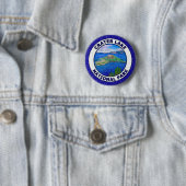 Badge Rond 5 Cm Parc national de lac crater (En situation)