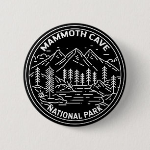 Badge Rond 5 Cm Parc national de Mammoth Cave Kentucky Monoline