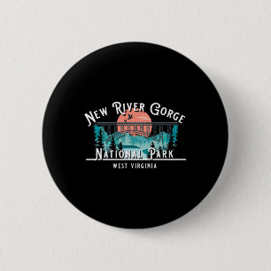 Badge Rond 5 Cm Parc national de New River Gorge Virginie occident
