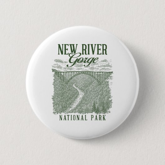 Badge Rond 5 Cm Parc national de New River Gorge Voyager Nature Ex (Devant)