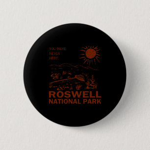 Badge Rond 5 Cm Parc national de Roswell Ovni Soucoupes volantes E