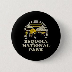 Badge Rond 5 Cm Parc National De Sequoia Californie Ca T Shirt Vin