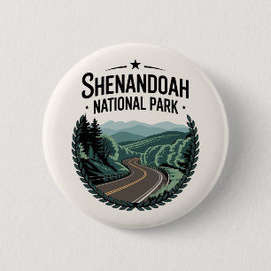 Badge Rond 5 Cm Parc national de Shenandoah Skyline Drive View Des