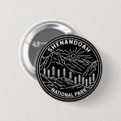 Badge Rond 5 Cm Parc national de Shenandoah Virginia Monoline (Devant & derrière)