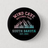 Badge Rond 5 Cm Parc national de Wind Cave Dakota du Sud (Devant)