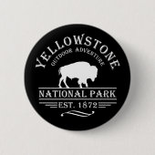 Badge Rond 5 Cm parc national de yellowstone (Devant)