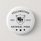 Badge Rond 5 Cm Parc national de Yellowstone (Devant)