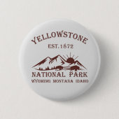 Badge Rond 5 Cm Parc national de Yellowstone vintage (Devant)