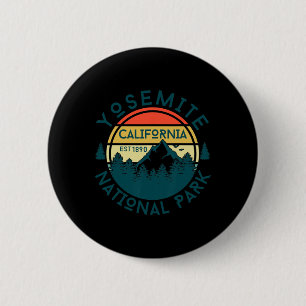 Badge Rond 5 Cm Parc national de Yosemite Californie Randonnée Ou