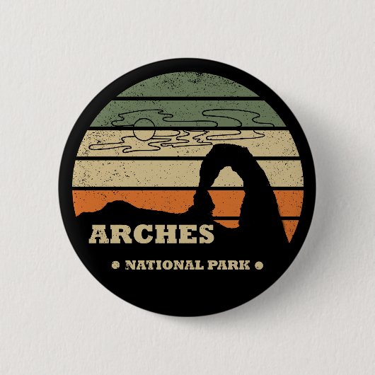 Badge Rond 5 Cm Parc national des Arches (Devant)