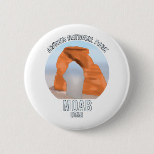 Badge Rond 5 Cm Parc national des Arches Moab Utah