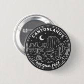 Badge Rond 5 Cm Parc national des Canyonlands Utah Monoline (Devant & derrière)