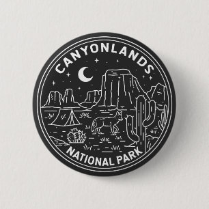 Badge Rond 5 Cm Parc national des Canyonlands Utah Monoline