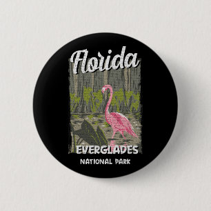 Badge Rond 5 Cm Parc national des Everglades Floride Vibes Floridi