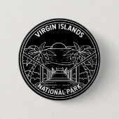 Badge Rond 5 Cm Parc national des Îles Vierges Monoline (Devant)