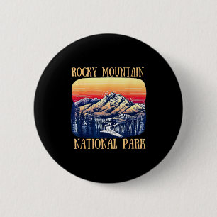 Badge Rond 5 Cm parc national des montagnes rocheuses colorado nat