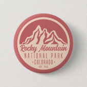 Badge Rond 5 Cm Parc national des Rocheuses Colorado (Devant)