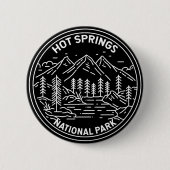 Badge Rond 5 Cm Parc national des sources chaudes Arkansas Monolin (Devant)