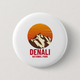 BADGE ROND 5 CM PARC NATIONAL DU DENALI