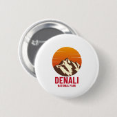 BADGE ROND 5 CM PARC NATIONAL DU DENALI (Devant & derrière)