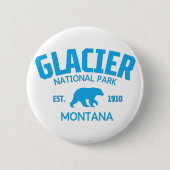 Badge Rond 5 Cm Parc national du Glacier (Devant)
